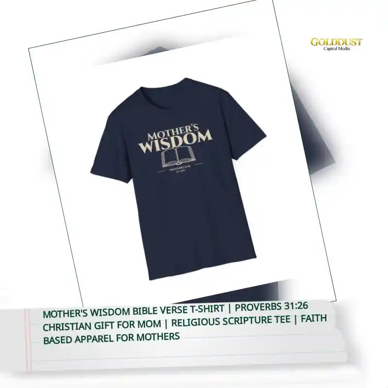 Mother's Wisdom Bible Verse T-Shirt | Proverbs 31:26 Christian Gift for Mom | Religious Scripture Tee | Faith Based Apparel for Mothers by@Outfy