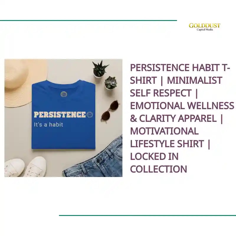 Persistence Habit T-Shirt | Minimalist Self Respect | Emotional Wellness & Clarity Apparel | Motivational Lifestyle Shirt | Locked In Collection by@Outfy