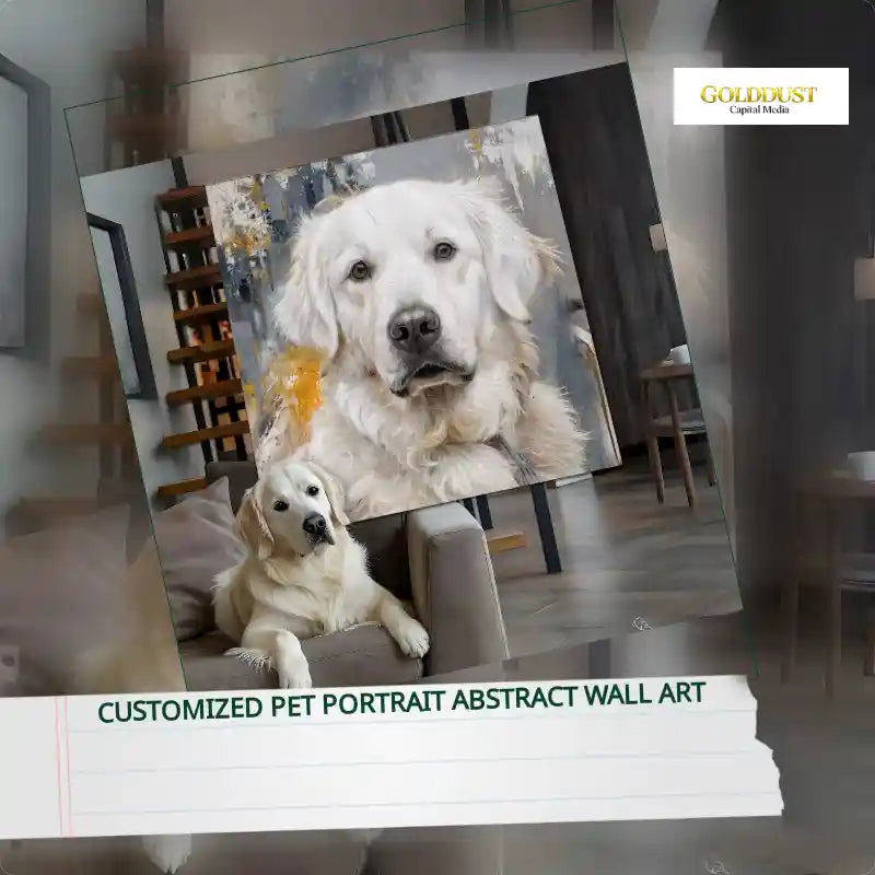 Customized Pet Portrait Abstract Wall Art by@Outfy