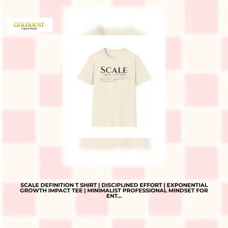 SCALE Definition T Shirt | Disciplined Effort | Exponential Growth Impact Tee | Minimalist Professional Mindset for Entrepreneurs Leaders by@Outfy