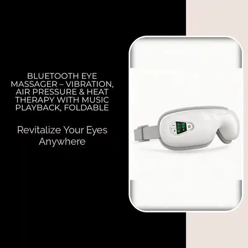 Bluetooth Eye Massager &ndash; Vibration, Air Pressure &amp; Heat Therapy with Music Playback, Foldable by@Outfy