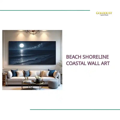 Beach Shoreline Coastal Wall Art by@Outfy