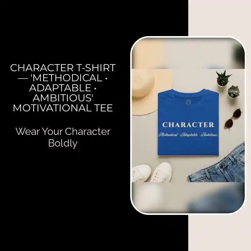 Character T-Shirt &mdash; 'Methodical &bull; Adaptable &bull; Ambitious' Motivational Tee by@Outfy