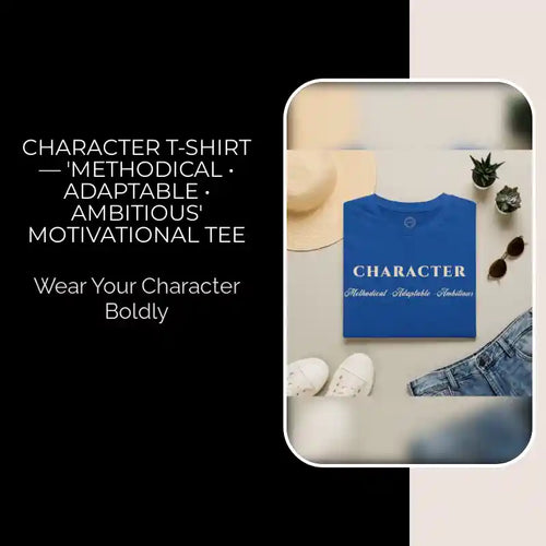 Character T-Shirt &mdash; 'Methodical &bull; Adaptable &bull; Ambitious' Motivational Tee by@Outfy