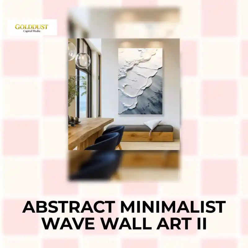 Abstract Minimalist Wave Wall Art II by@Outfy