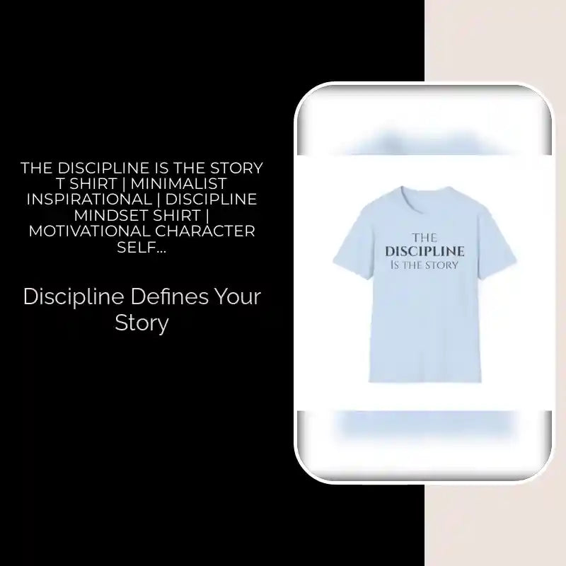 The Discipline Is The Story T Shirt | Minimalist Inspirational | Discipline Mindset Shirt | Motivational Character Self Mastery Apparel by@Outfy