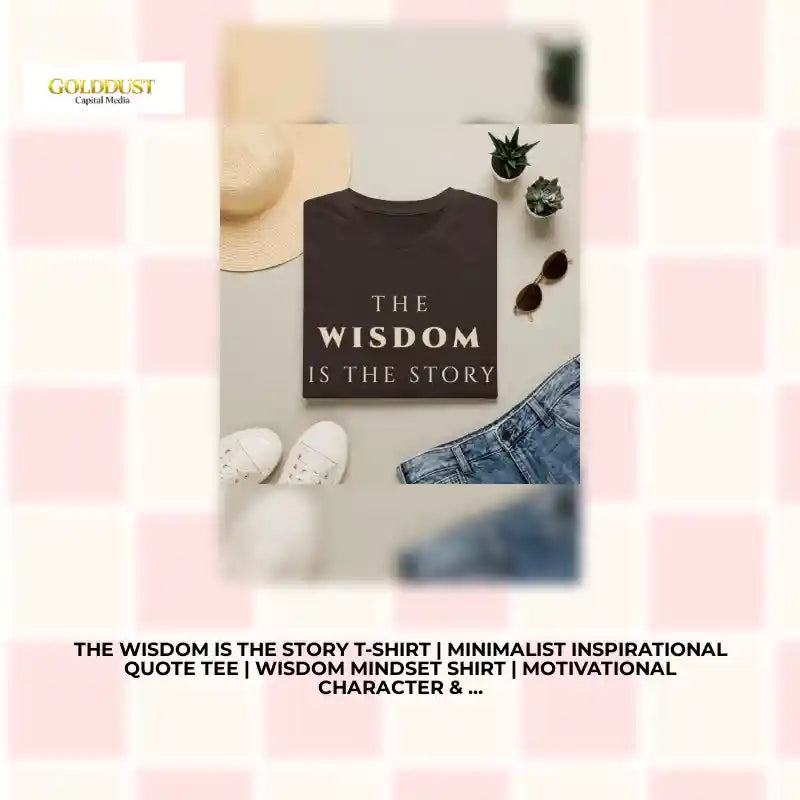 The Wisdom Is The Story T‑Shirt | Minimalist Inspirational Quote Tee | Wisdom Mindset Shirt | Motivational Character & Life Principles Apparel by@Outfy