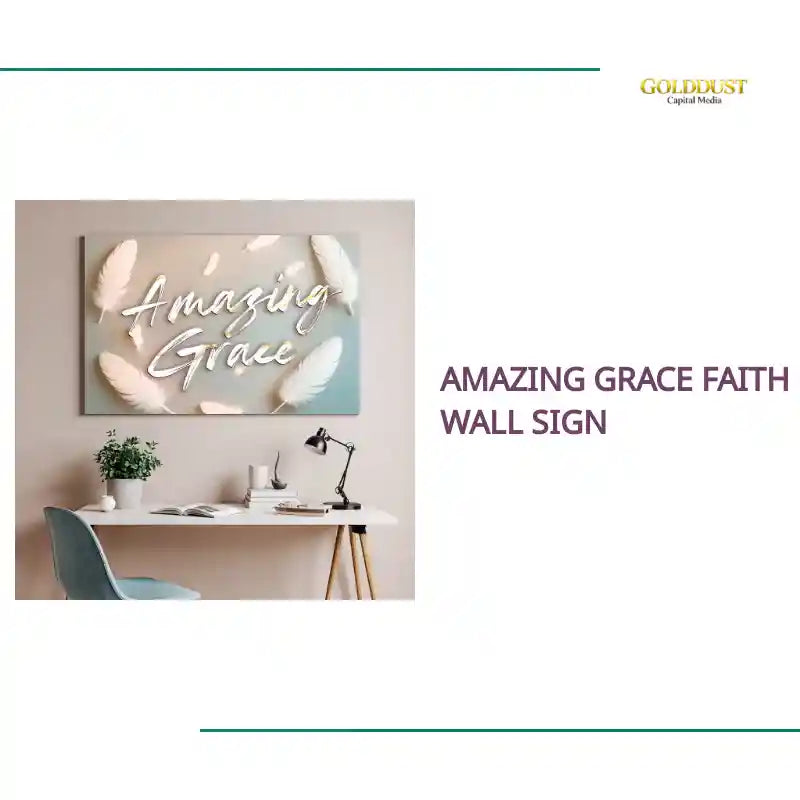 Amazing Grace Faith Wall Sign by@Outfy