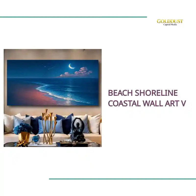 Beach Shoreline Coastal Wall Art V by@Outfy