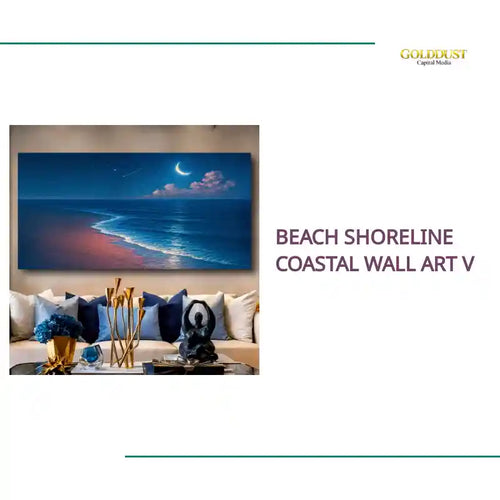 Beach Shoreline Coastal Wall Art V by@Outfy