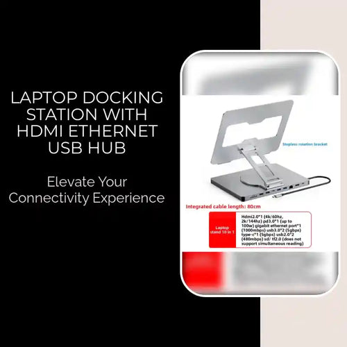 Laptop Docking Station with HDMI Ethernet USB Hub by@Outfy