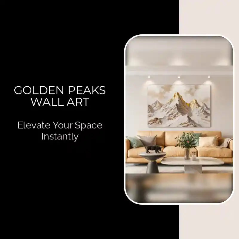 Golden Peaks Wall Art by@Outfy