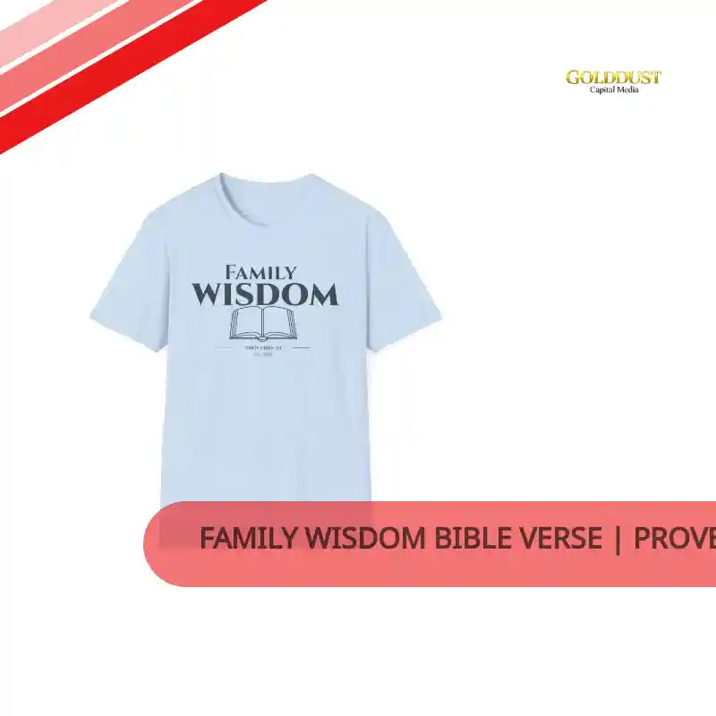 Family Wisdom Bible Verse | Proverbs 9:1 Pillars of Wisdom Tee | Faith Based Scripture Apparel for Families by@Outfy
