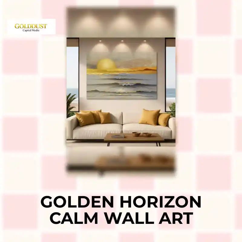 Golden Horizon Calm Wall Art by@Outfy