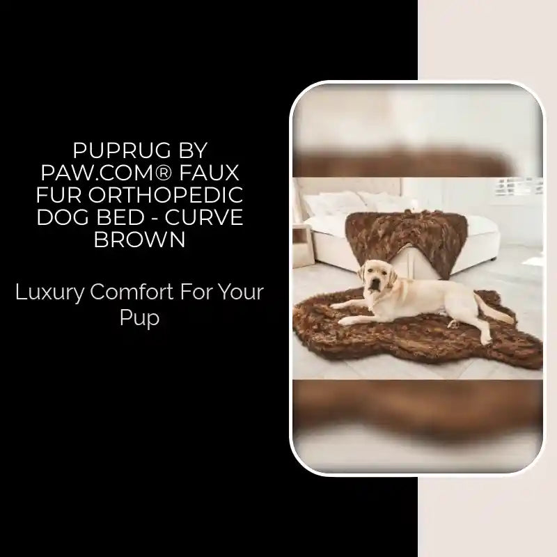 PupRug by Paw.com&reg; Faux Fur Orthopedic Dog Bed - Curve Brown by@Outfy