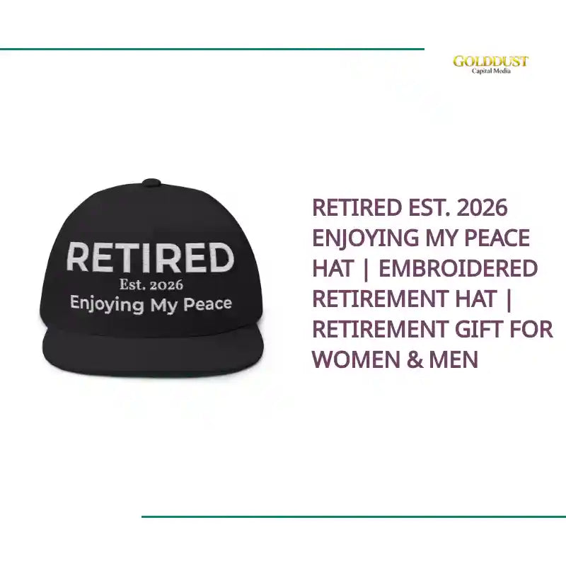 Retired Est. 2026 Enjoying My Peace Hat | Embroidered Retirement Hat | Retirement Gift for Women & Men by@Outfy