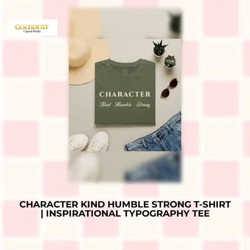 Character Kind Humble Strong T-Shirt | Inspirational Typography Tee by@Outfy