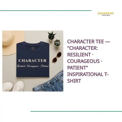 Character Tee &mdash; "Character: Resilient &middot; Courageous &middot; Patient" Inspirational T-Shirt by@Outfy
