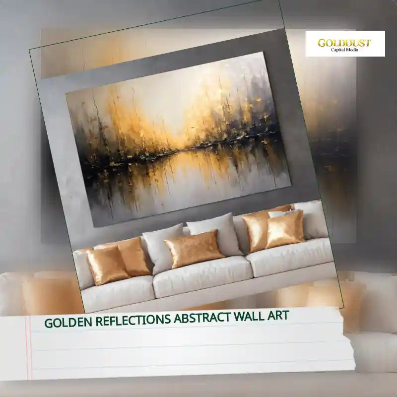 Golden Reflections Abstract Wall Art by@Outfy