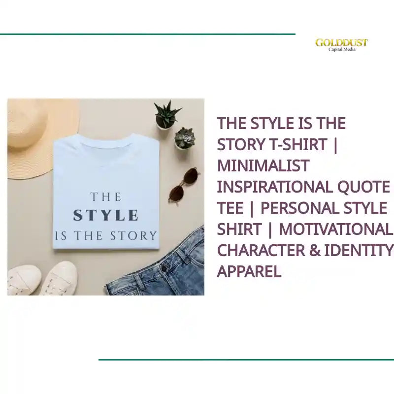 The Style Is The Story T-Shirt | Minimalist Inspirational Quote Tee | Personal Style Shirt | Motivational Character &amp; Identity Apparel by@Outfy