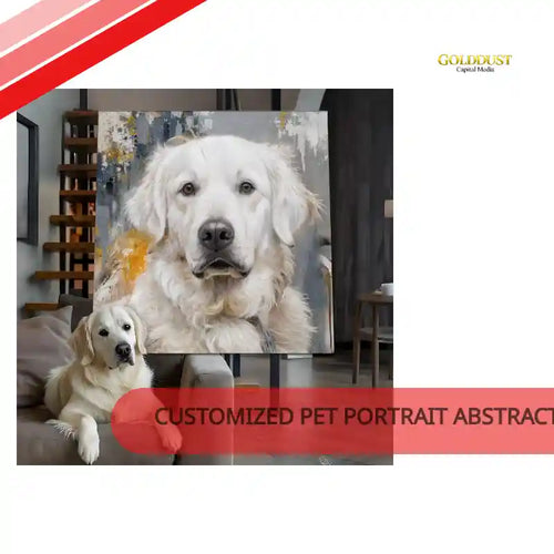Customized Pet Portrait Abstract Wall Art by@Outfy