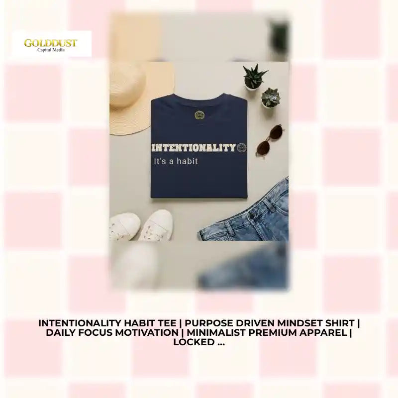 Intentionality Habit Tee | Purpose Driven Mindset Shirt | Daily Focus Motivation | Minimalist Premium Apparel | Locked In Collection by@Outfy