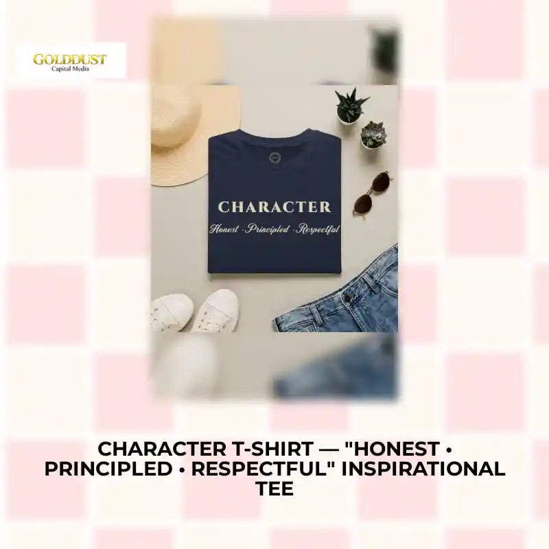 Character T-Shirt &mdash; "Honest &bull; Principled &bull; Respectful" Inspirational Tee by@Outfy