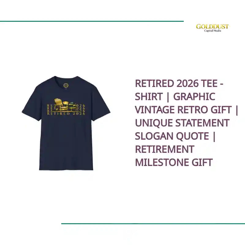 RETIRED 2026 Tee - Shirt | Graphic Vintage Retro Gift | Unique Statement Slogan quote | Retirement milestone gift by@Outfy