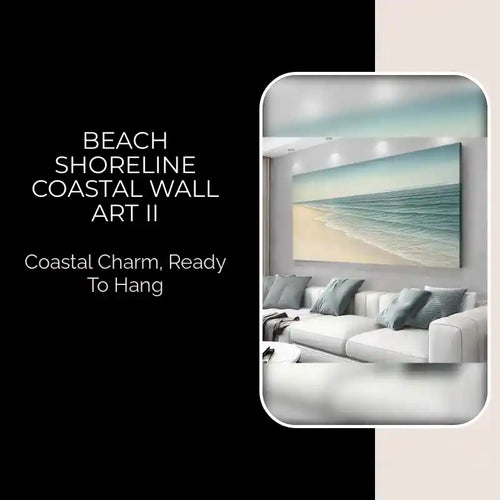 Beach Shoreline Coastal Wall Art II by@Outfy