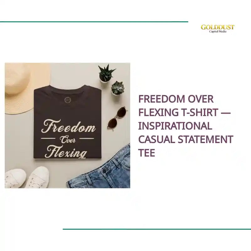 Freedom Over Flexing T-Shirt &mdash; Inspirational Casual Statement Tee by@Outfy