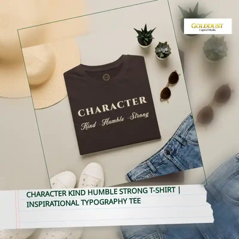 Character Kind Humble Strong T-Shirt | Inspirational Typography Tee by@Outfy