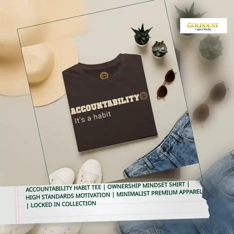 Accountability Habit Tee | Ownership Mindset Shirt | High Standards Motivation | Minimalist Premium Apparel | Locked In Collection by@Outfy