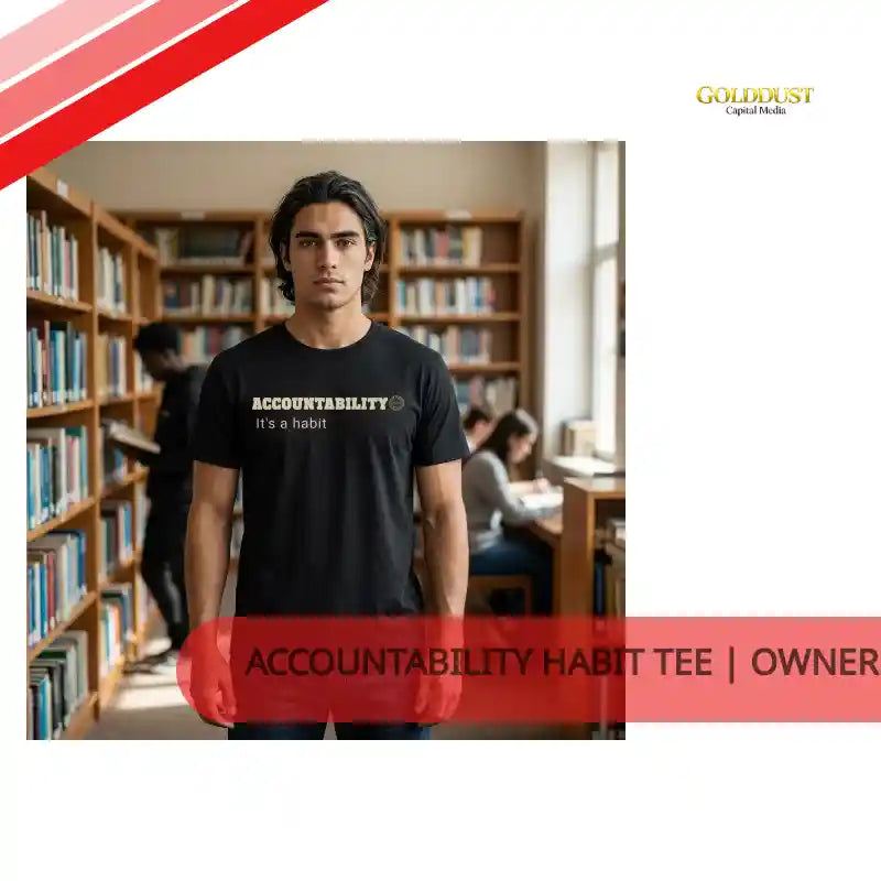 Accountability Habit Tee | Ownership Mindset Shirt | High Standards Motivation | Minimalist Premium Apparel | Locked In Collection by@Outfy