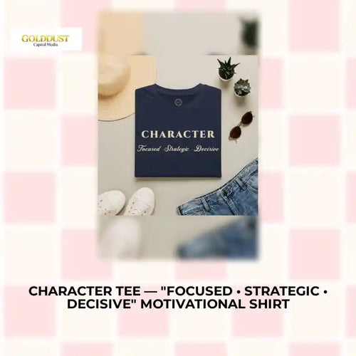Character Tee &mdash; "Focused &bull; Strategic &bull; Decisive" Motivational Shirt by@Outfy