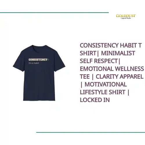 CONSISTENCY Habit T Shirt| Minimalist Self Respect| Emotional Wellness Tee | Clarity Apparel | Motivational Lifestyle Shirt | Locked In by@Outfy