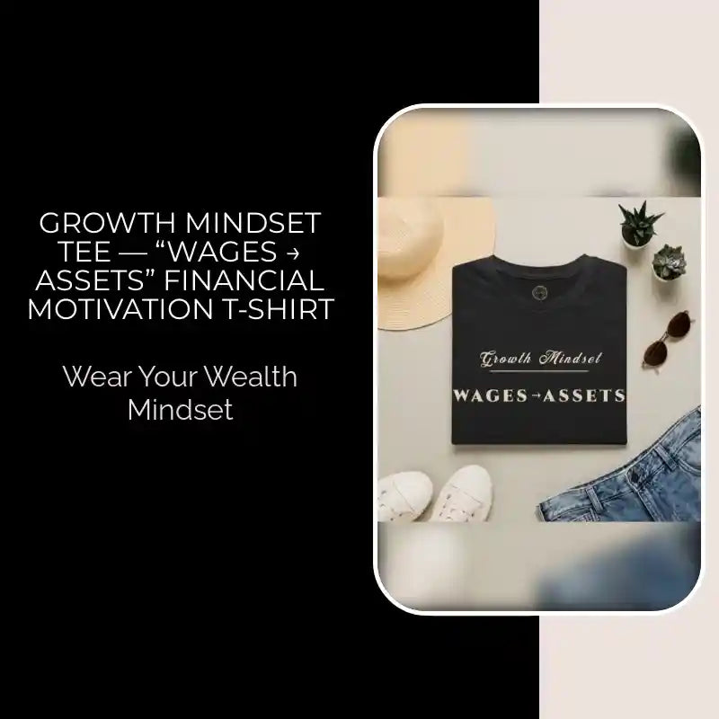 Growth Mindset Tee &mdash; &ldquo;Wages &rarr; Assets&rdquo; Financial Motivation T-Shirt by@Outfy