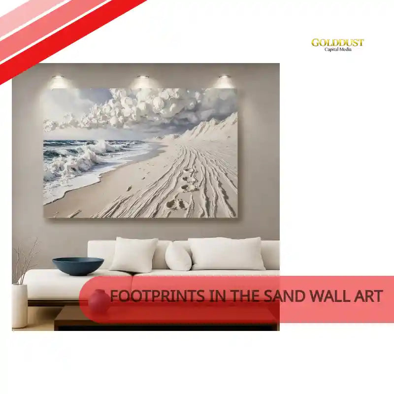 Footprints in the Sand Wall Art by@Outfy