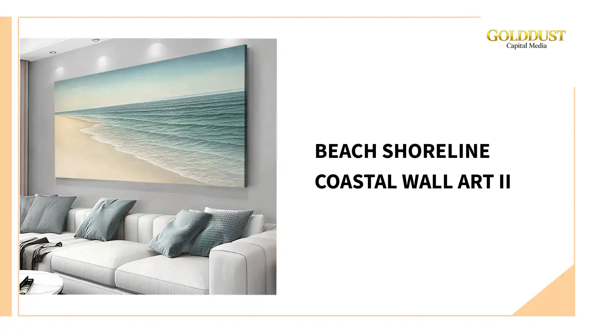 Beach Shoreline Coastal Wall Art II by@Outfy