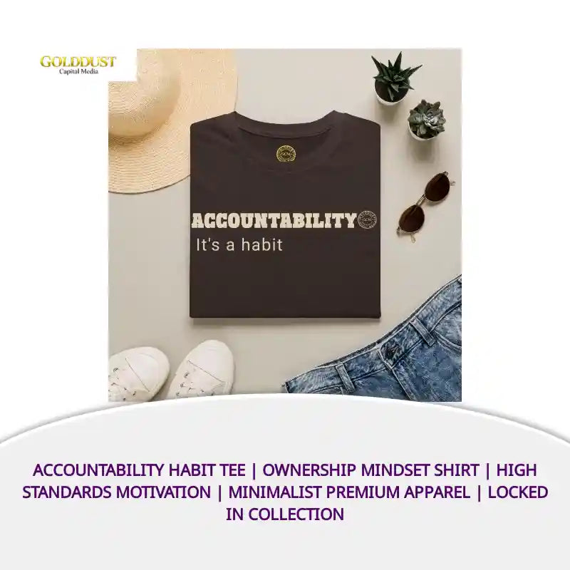 Accountability Habit Tee | Ownership Mindset Shirt | High Standards Motivation | Minimalist Premium Apparel | Locked In Collection by@Outfy
