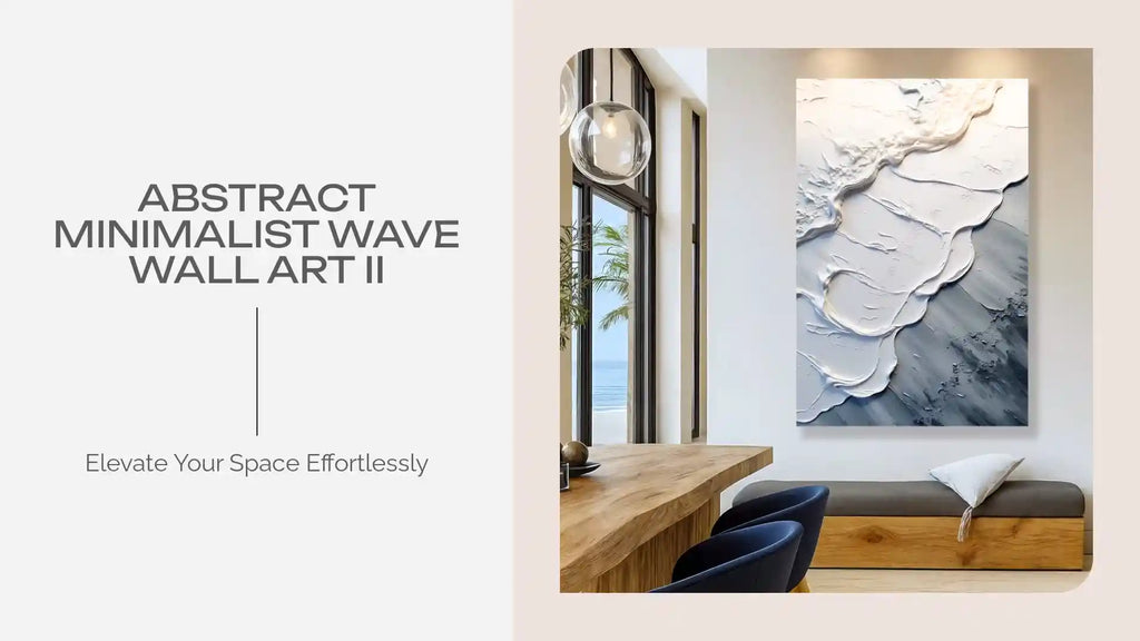 Abstract Minimalist Wave Wall Art II by@Outfy