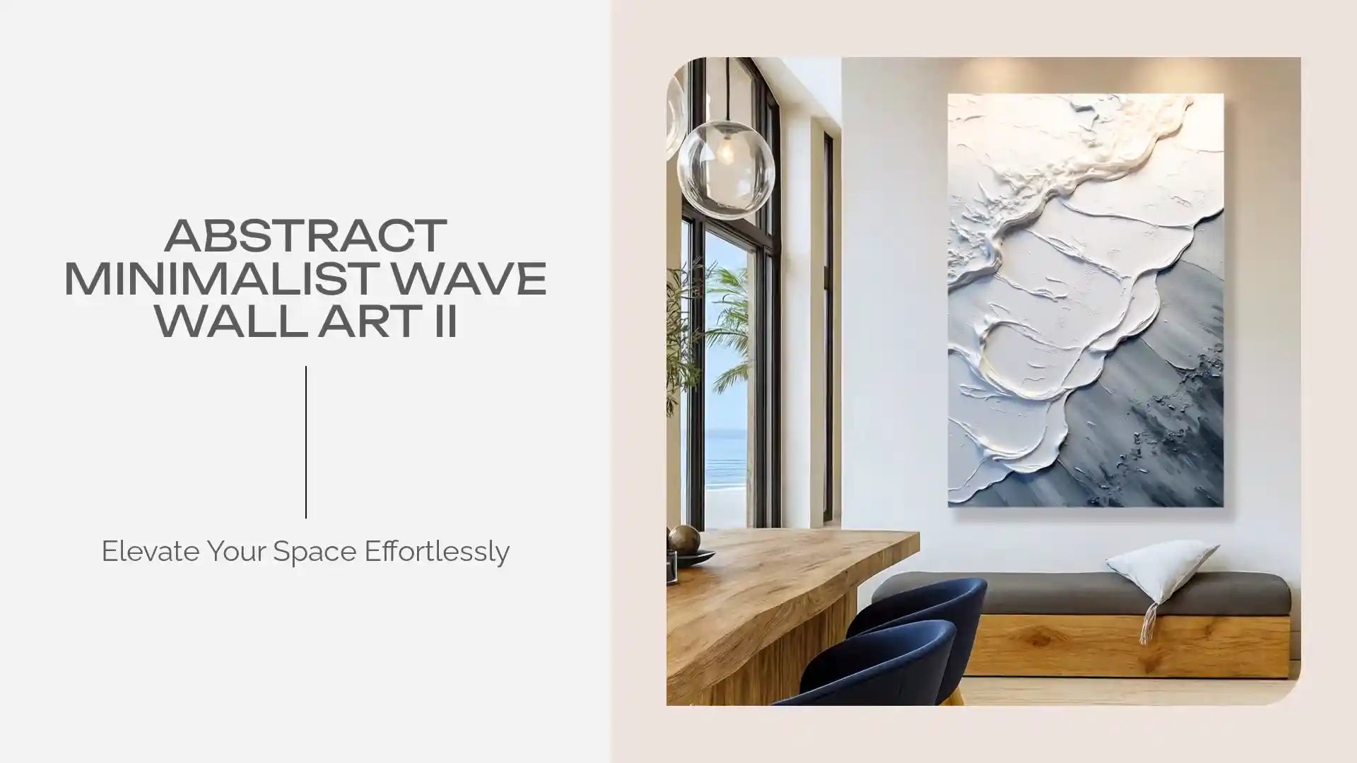 Abstract Minimalist Wave Wall Art II by@Outfy